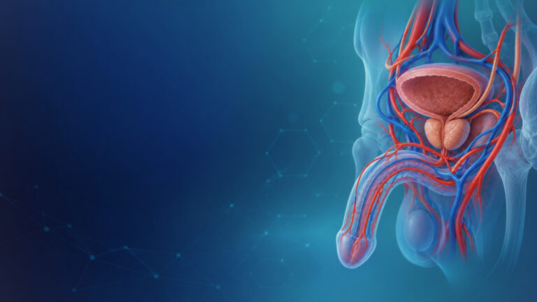 Clinical male pelvic vascular anatomy representing erectile dysfunction medicines