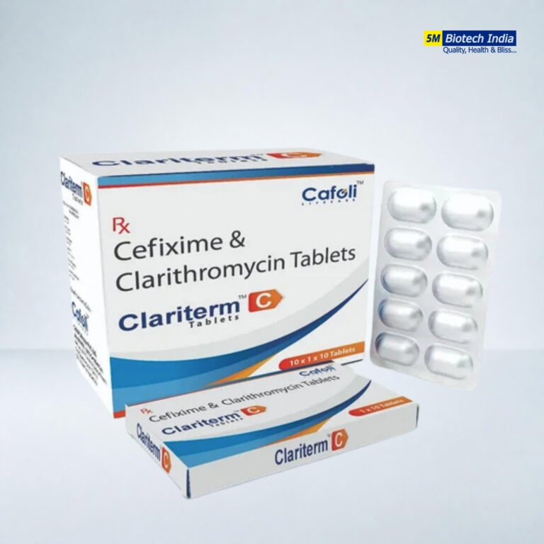 Clariterm C 200mg Cefixime & Clarithromycin tablets