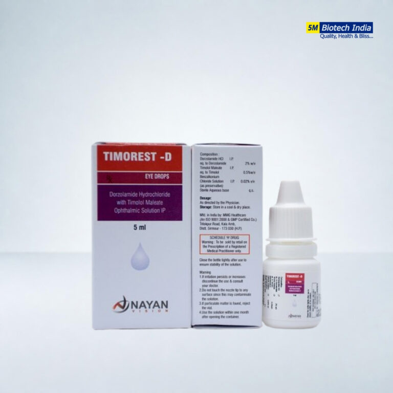 timorest -d Dorzolamide Timolol Maleate eye drops