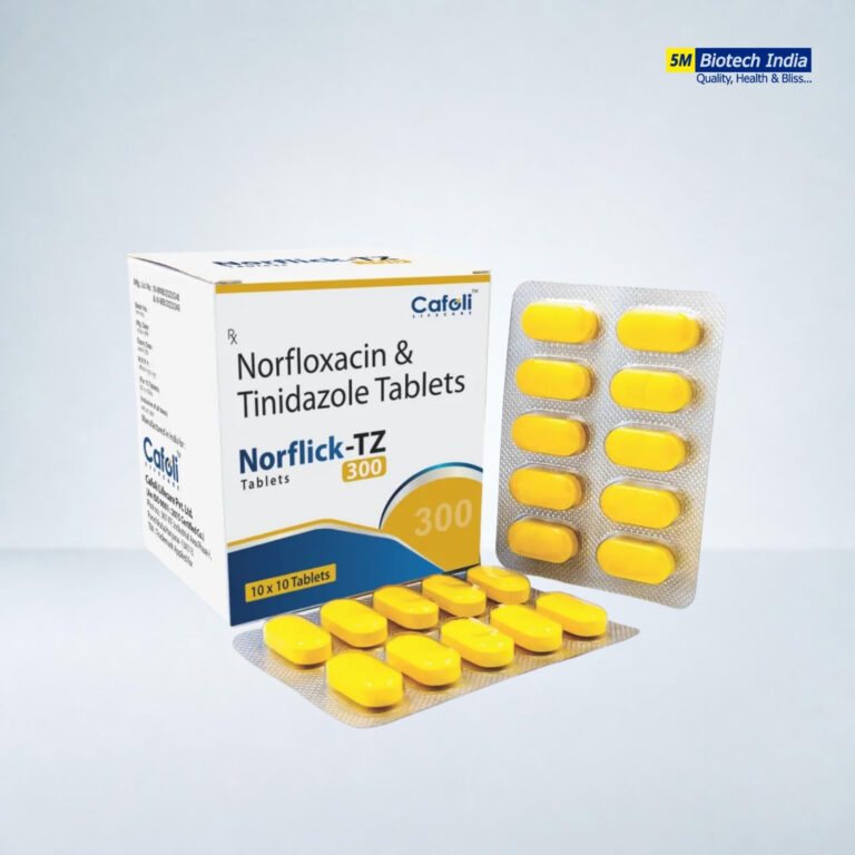 norflick tz 300mg Norfloxacin / Tinidazole Tablet